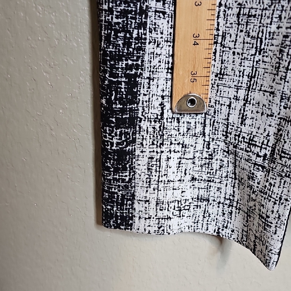 Calvin Klein 6 Colorblock Topper Jacket Suiting Duster‎ Black and White Print - Picture 8 of 10